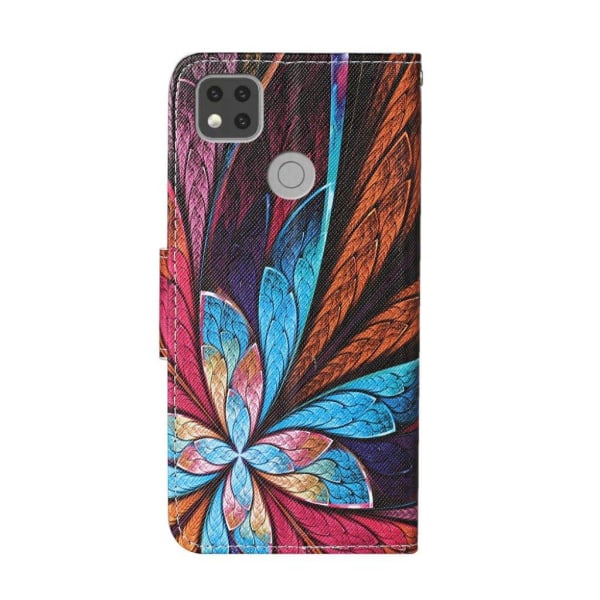 Wonderland Xiaomi Redmi 9C Flip etui - Farvet mønster Multicolor