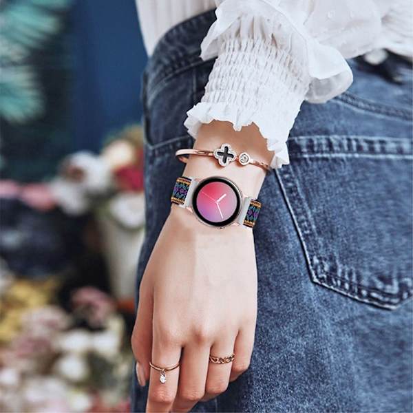 Elastisk urrem i unikt design til Samsung Galaxy Watch - Gul / Gul Multicolor