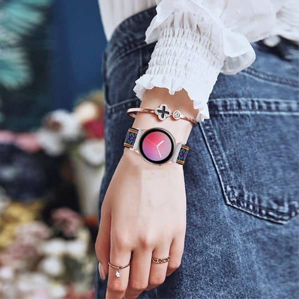 Elastiskt klockarmband med unik design för Samsung Galaxy Watch - Gul / Gul multifärg
