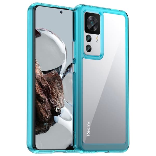 Xiaomi 12T Pro älykäs akryylikansi - Läpinäkyvä Sininen Blue