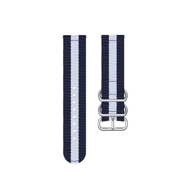 Garmin Forerunner 255S nylon watch strap - Blue / White / Blue Blue