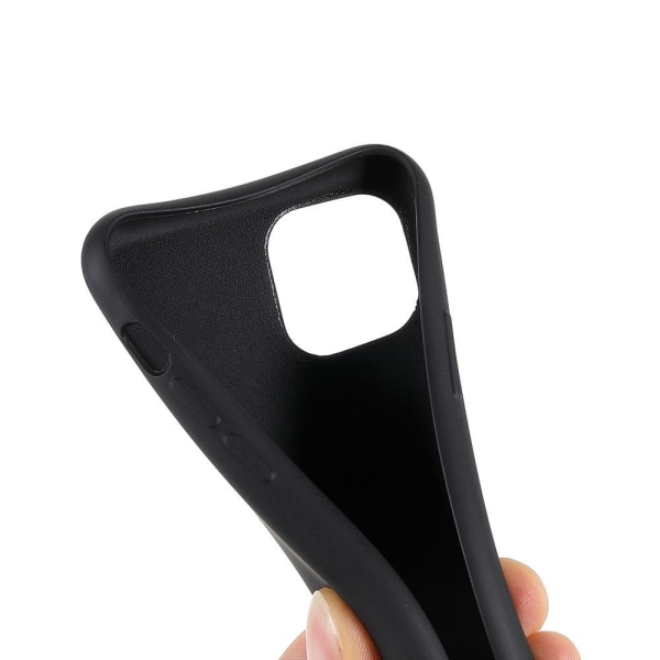Thin TPU case with a matte finish and adjustable strap for iPhon Black
