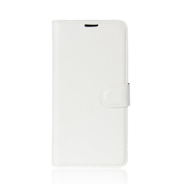 Huawei P30 Lite litchi skin plånboksfodral i läder - vit Vit