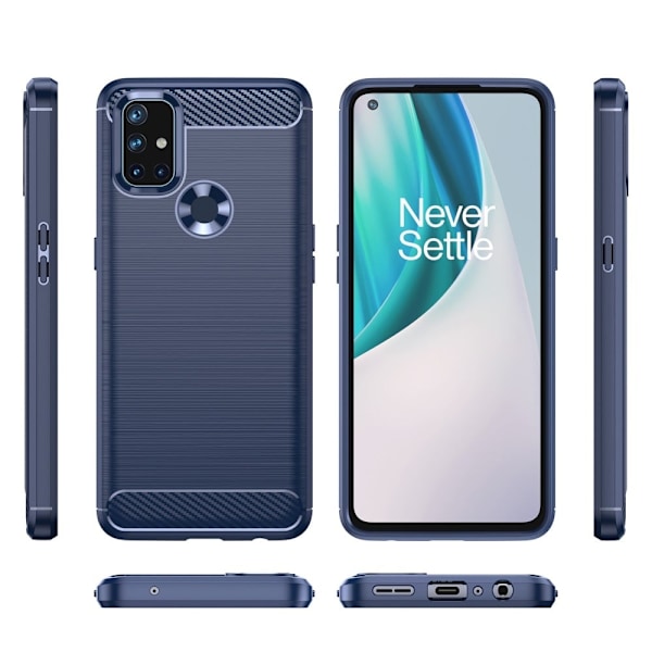Carbon Flex Etui OnePlus Nord N10 5G - Blå Blue