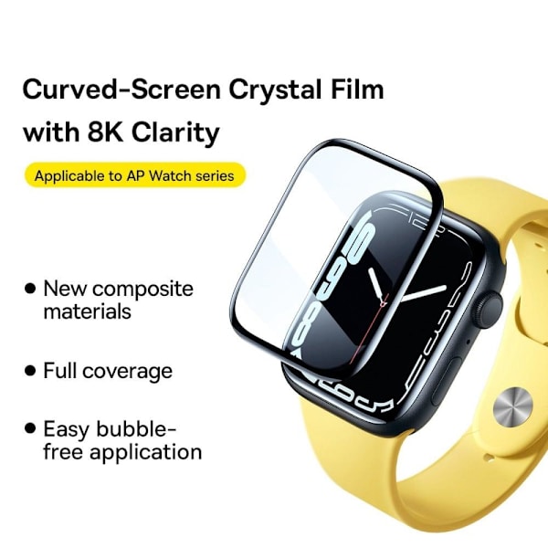 BASEUS Apple Watch SE 2022 (40mm) HD skærmbeskytter - Sort Black