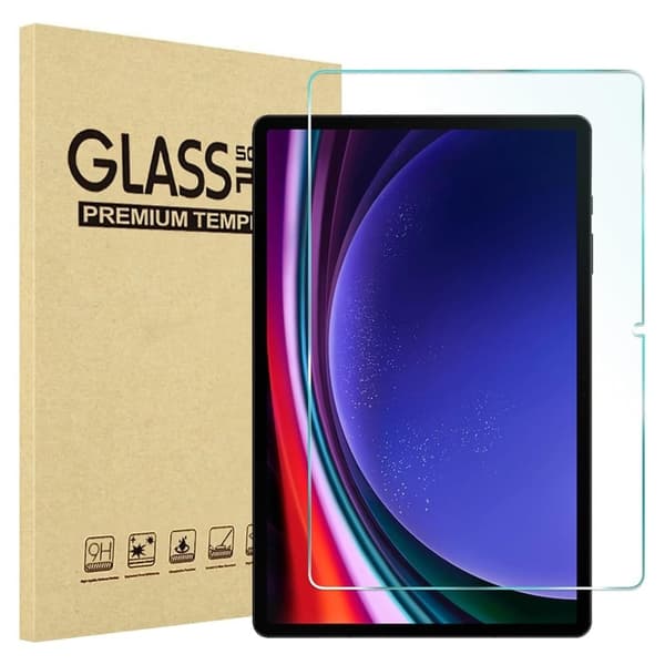 Samsung Galaxy Tab S9 FE Plus Tablet Screen Protector Arc Edge Tempered Glass HD Clear Film Transparent