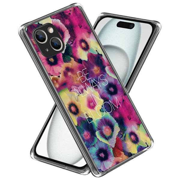 Deco iPhone 15 deksel - Fargerike Blomster Multicolor