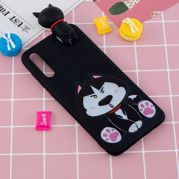 Samsung Galaxy A50 3D Djur docka fodral - Hund multifärg
