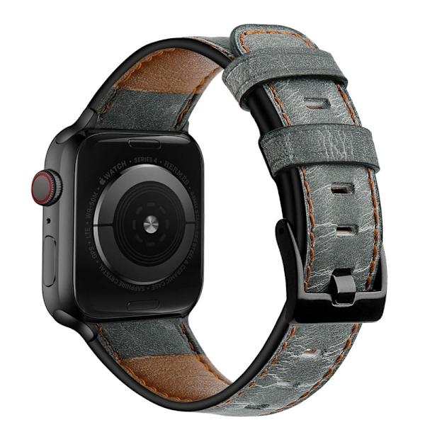 Apple Watch (41mm) nahkainen kellonhihna - Harmaa Silver grey