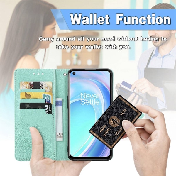 Mandala OnePlus Nord Ce 2 Lite 5g Flip Etui - Grøn Green