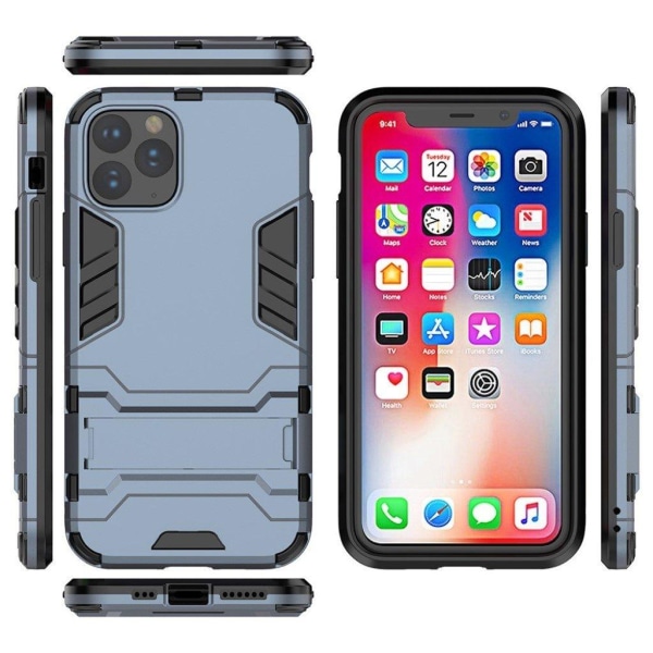 Plastik og fleksibelt mobil cover med kickstand iPhone 11 Pro Ma Blue