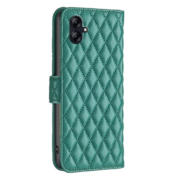 Rombemønster, matt flip-deksel for Samsung Galaxy A04e - Grønn Green