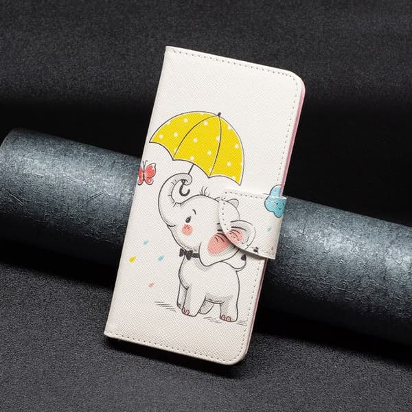 Wonderland iPhone 16 Pro Max fodral -Paraply Och Elefant Rosa
