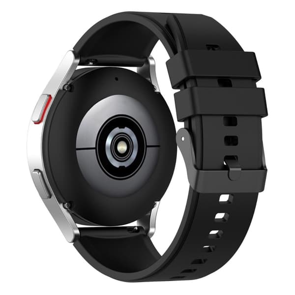 20 mm universal klokkerem i silikon - Svart Black