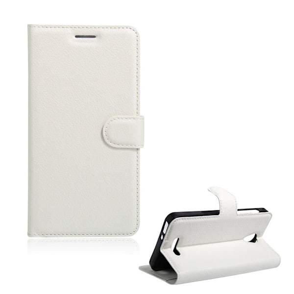 Mankell Alcatel Pop 4 Lychee Textur Fodral - Vit Vit