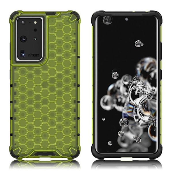 Bofink Honeycomb Samsung Galaxy S21 Ultra 5G kotelot - Vihreä Green