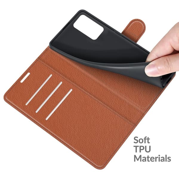 Classic ZTE Blade V30 Vita Flip Etui - Brun Brown