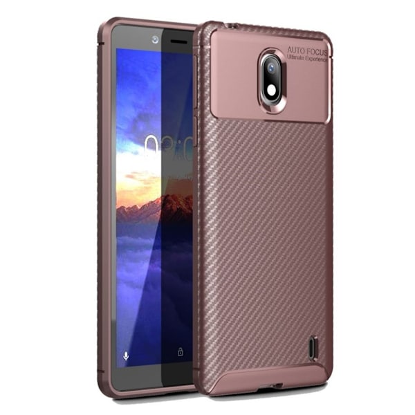 Carbon Shield Nokia en Plus deksel - Brown Brown
