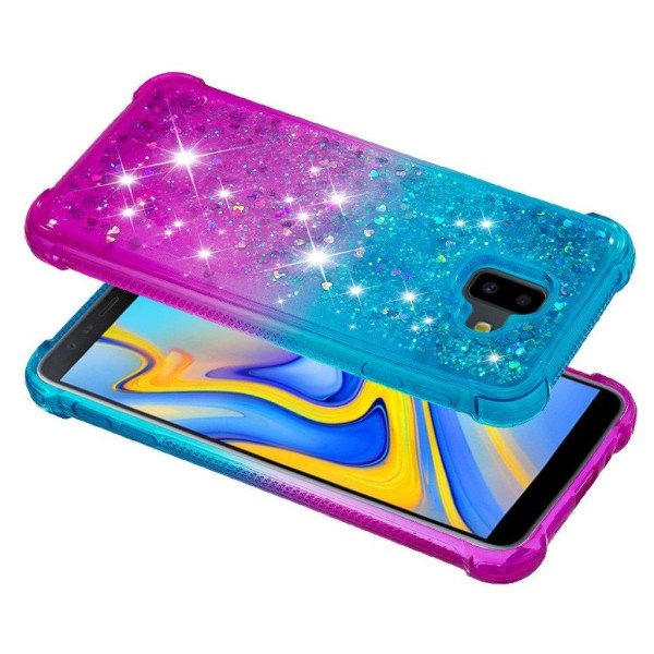 Samsung Galaxy J6 Plus (2018) nyanserat glitterskal - Turkos / L multifärg