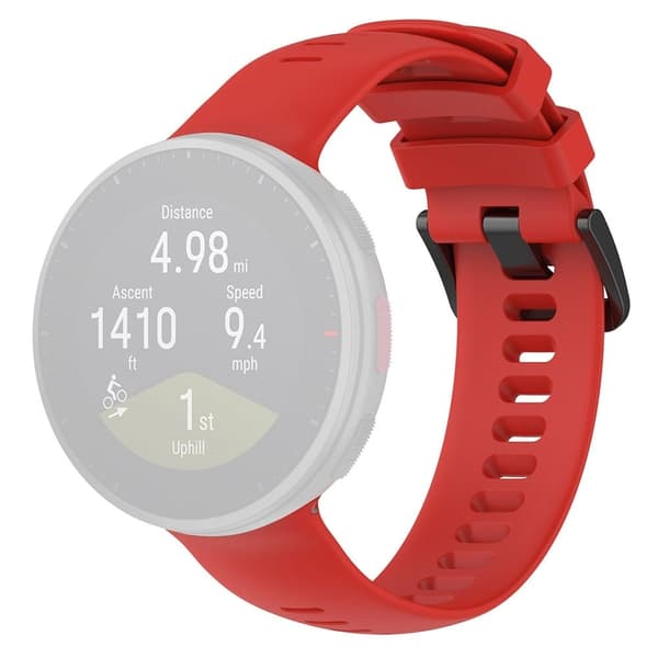 Polar Vantage V2 ensfarget klokkerem i silikon - Rød Red