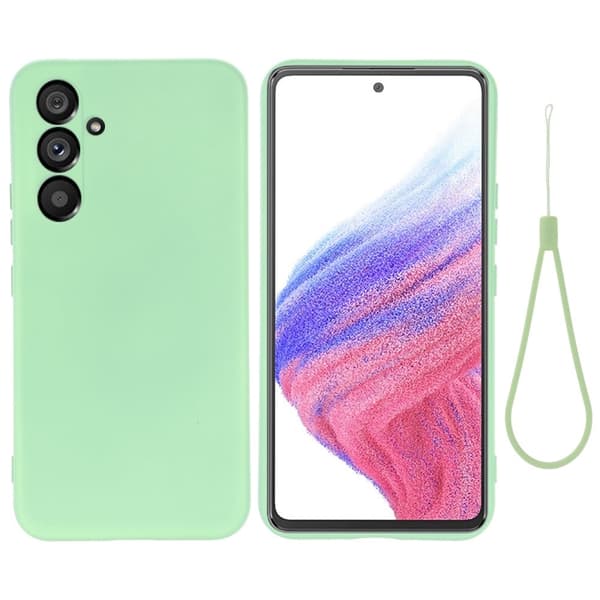 Matt Samsung Galaxy A54 skal av flytande silikon - Grön Grön