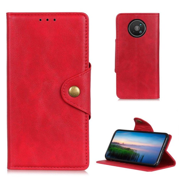 Alpha läder Nokia 8 V 5G fodral - Röd Röd