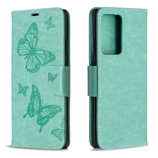 Butterfly Samsung Galaxy Note 20 Ultra flip case - Green Green