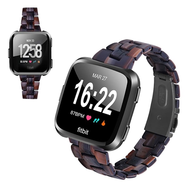 Fitbit Versa 2 / Versa Lite farvet urrem - Chocolate Brown