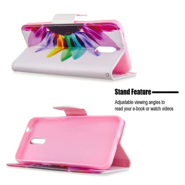 Wonderland Nokia 2.3 flip-etui - Kronbladmønster Multicolor