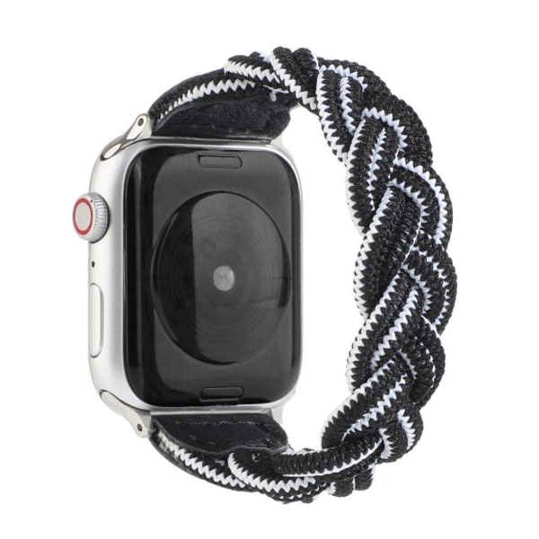 Apple Watch Series 6 / 5 40mm kudottu kellonauha - Musta / Musta Black