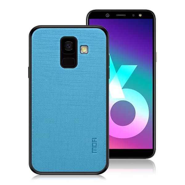 MOFI Samsung Galaxy A6 (2018) mobilskal TPU plast duk - Blå Blå