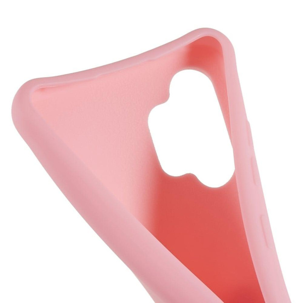 Ohut TPU-kotelo, jossa on mattapinta ja säädettävä hihna Samsung Galaxy A32 - Pinkki Pink