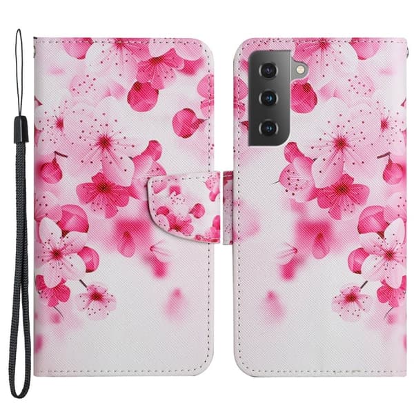 Wonderland Samsung Galaxy S22 Flip Etui - Rød Blomst Red
