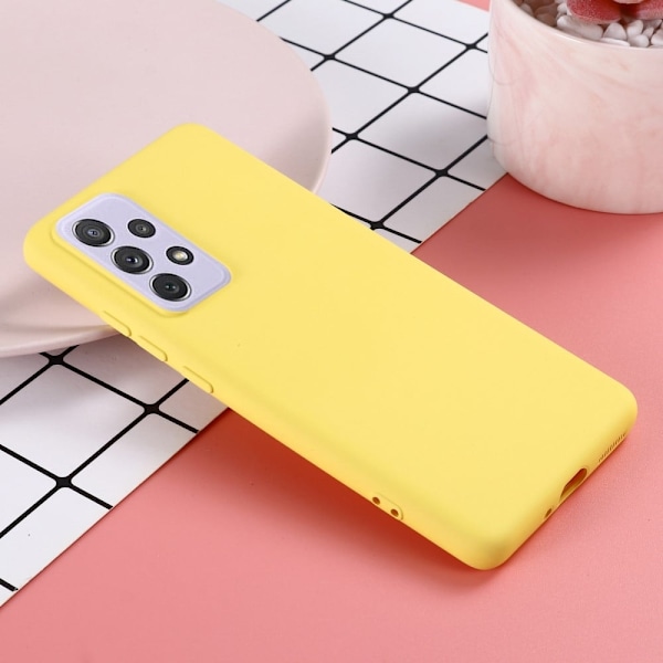 Matte Liquid Samsung Galaxy A73 silikone cover - Gul Yellow