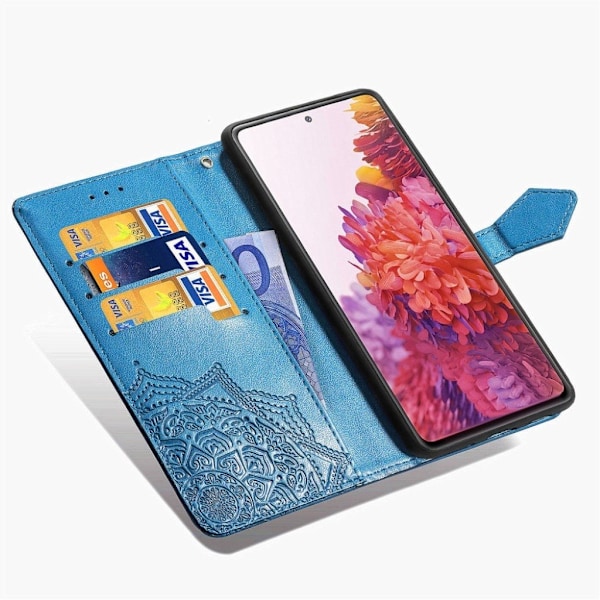 mandala Samsung Galaxy S20 FE 5G / S20 FE flip fodral - blå Blå