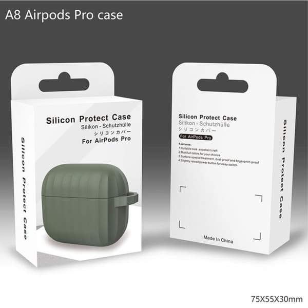 DIROSE AirPods Pro kestävä silikonikotelo - Musta Black