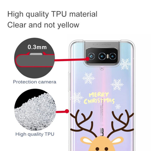 ASUS Zenfone 7 Pro-etui til jul - Elg Og Snø Brown