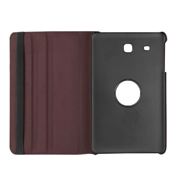 Jessen Samsung Galaxy Tab E 9.6 lær etui med roterende bak stativ.   Brun Brown
