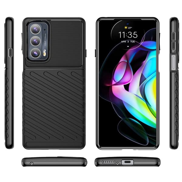 Thunder Motorola Edge 20 Etui - Svart Black