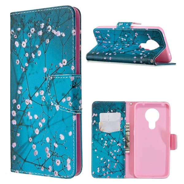 Wonderland Nokia 5.3 flip-etui - Tre Med Blomster Multicolor
