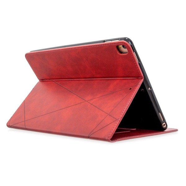 iPad 10.2 (2021) / (2020) / Air (2019) geometric pattern leather Röd
