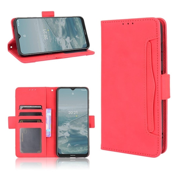 Modern-styled Lær Lommebok Etui til Nokia G20 - Rød Red
