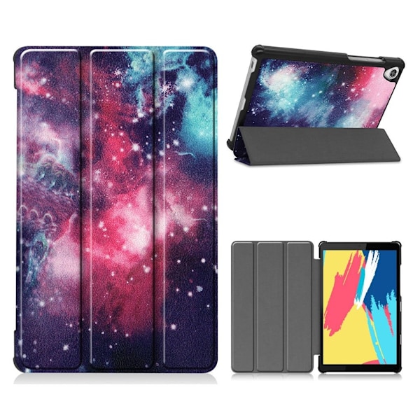 Lenovo Tab M8 flipomslag i læder med cool mønster - Stjernehimmel Multicolor