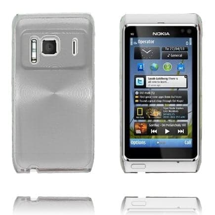 Aluminiumsskjerm Transparent Kant (Gull) Nokia N8 Deksel Silver grey