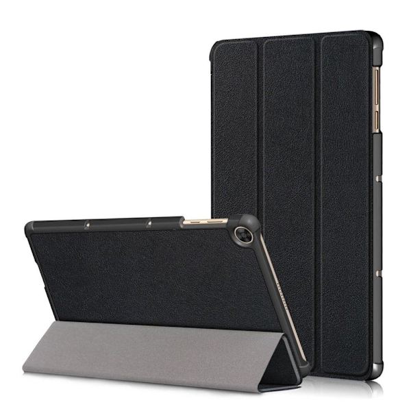 Tri-fold läderfodral för Huawei MatePad T10 - Svart Svart