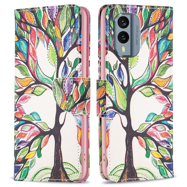 Wonderland Nokia X30 Flip Etui - Life Træ Multicolor
