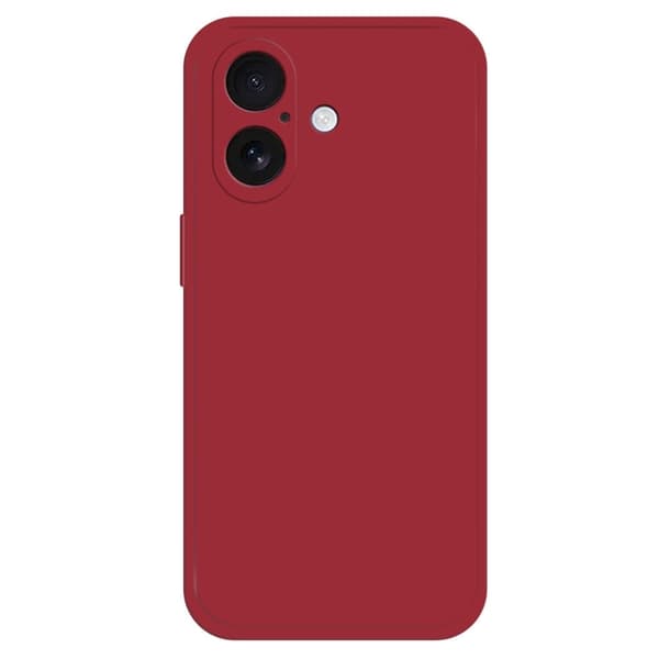 iPhone 16 Joustava kotelo Suora reuna suojaa puhelimen suojus - Kamelian Punainen Red