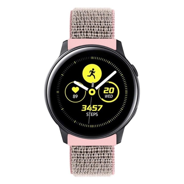 20 mm klockarmband med nylonögla för Samsung Galaxy Watch - Ljusrosa Rosa