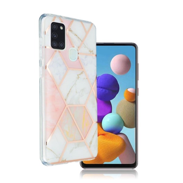 Marble design Samsung Galaxy A21s kotelot - Pinkki Pink