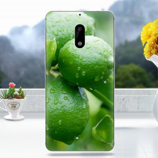 Nokia 6 Deksel laget av silikon - Lemon Green